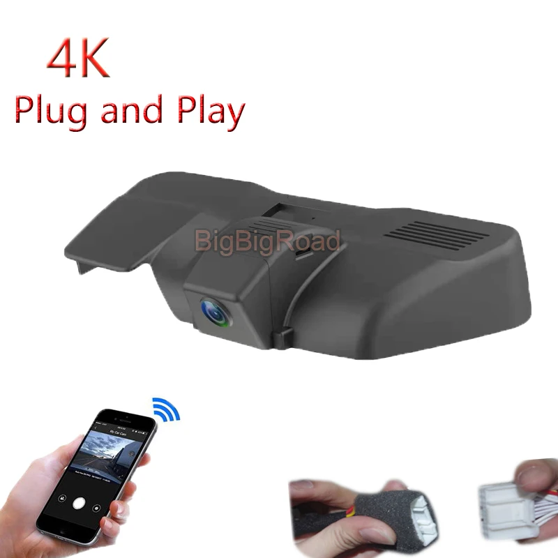4K Plug And Play For Great Wall POER 2021 2022 Car Wifi DVR Video Recorder DashCam FHD 2160P Wide Angle Dashing Camera