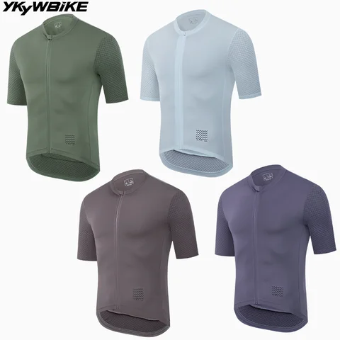 YKYWBIKE Maillot de cyclisme classique pour hommes été vélo Pro équipe chemise à manches courtes cyclisme Maillot vélo de route vêtements respirants