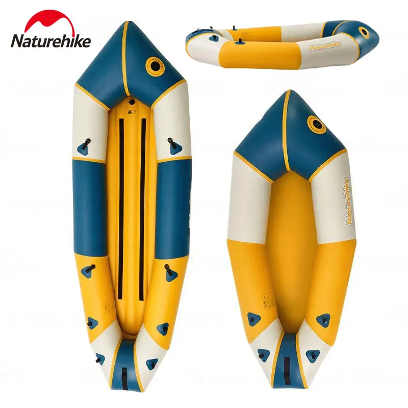 

Naturehike 210D Kayak Boat Portable Folding Inflatable Fishing Boat Canoe Kayak Water Single/Double Inflatable Boat with Seat