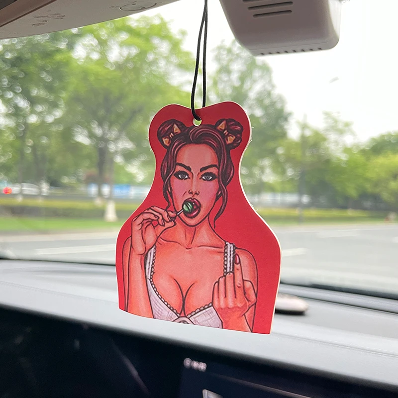 Car aromatherapy perfume air freshener Japanese cartoon anime rearview mirror fragrance pendant air outlet to seduce girls