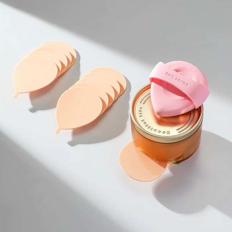 Set soffio per cipria Soffio per cosmetici Spugna lanciabile per il trucco Più igienico, senza polvere, più delicato.