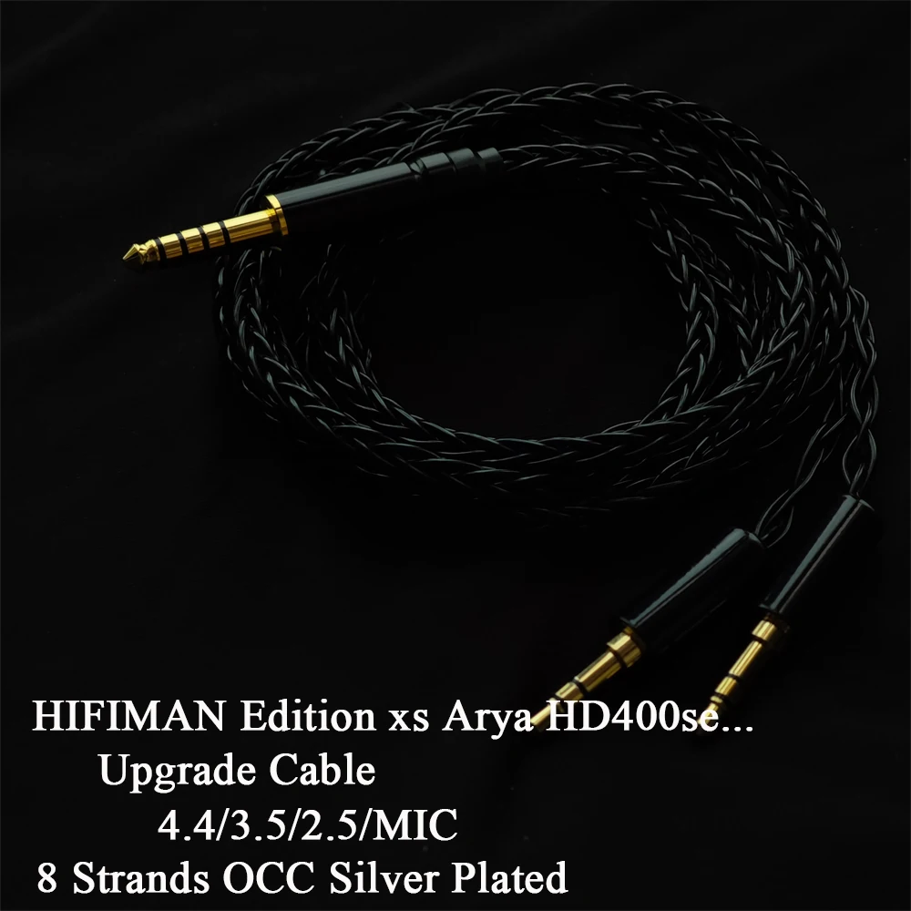 

for HIFIMAN Edition Earphones Cables Silver Plated Upgrade Cable 8 Core Headphones Wire 3.5MM for xs Arya HD400se He400i Ananda