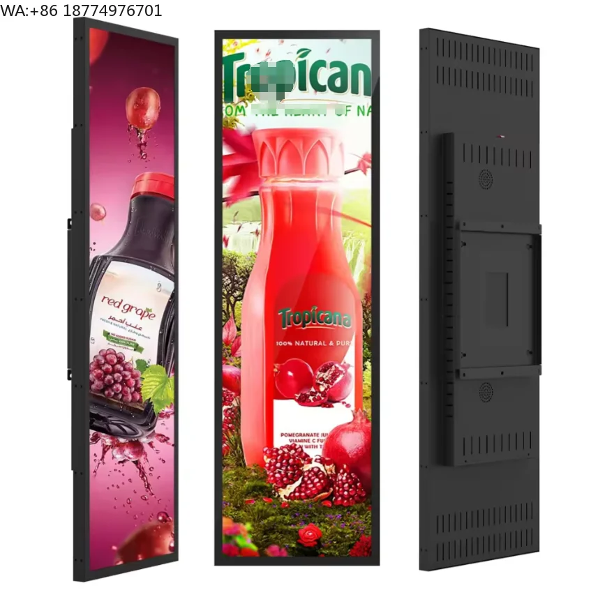 

24-дюймовый 37,6-дюймовый широкоформатный ЖК-дисплей для помещений, рекламный экран для полок, ритейл