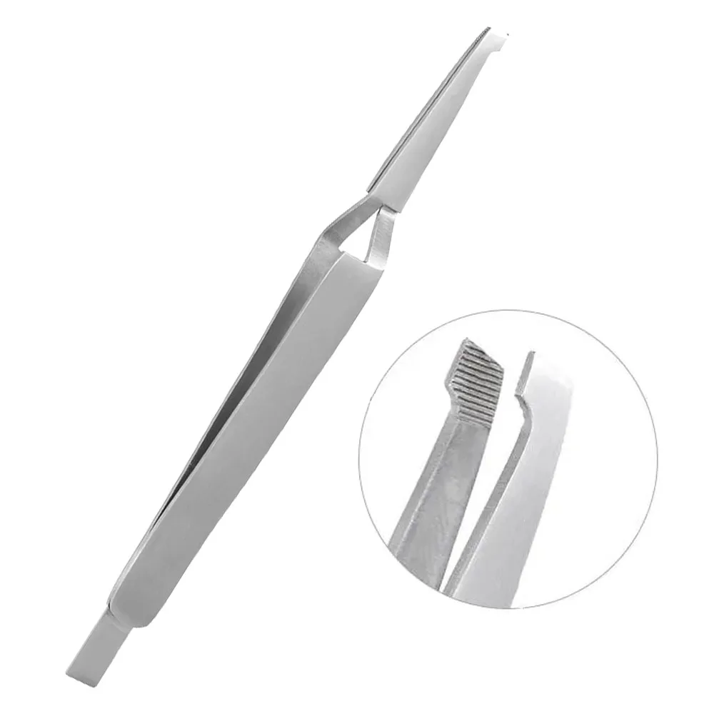 1pcs Dental Stainless Steel Bracket Tweezers Orthodontic Reverse Action Serrated Dentistry Made of high quality