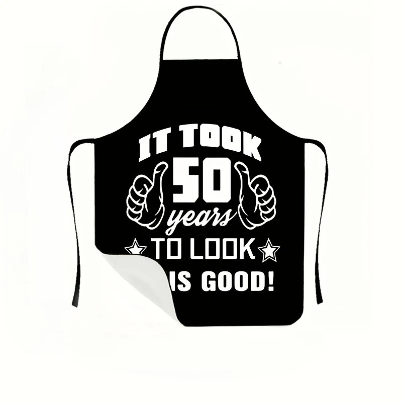 1 Piece of Fun Apron Celebrating the 50Th Birthday, with the Slogan 