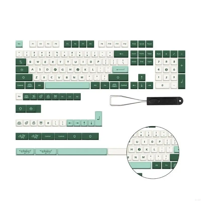 XDA -Profilschlüsselcaps 137keys Botanical Garden Dicke PBT für Gaming Mechanical Keyboard DIY Ersatztaste Japanisch Japanisch