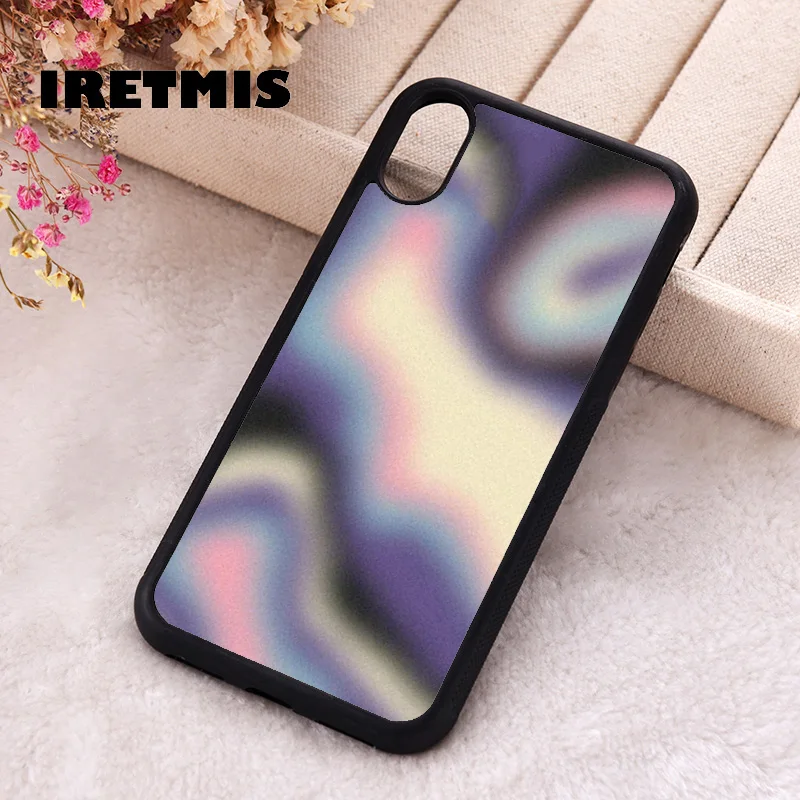 Iretmis Phone Cover Case For iPhone X XS Max XR 11 12 13 PRO MINI 14 15 16 Plus Rubber Silicone Midnight Aura