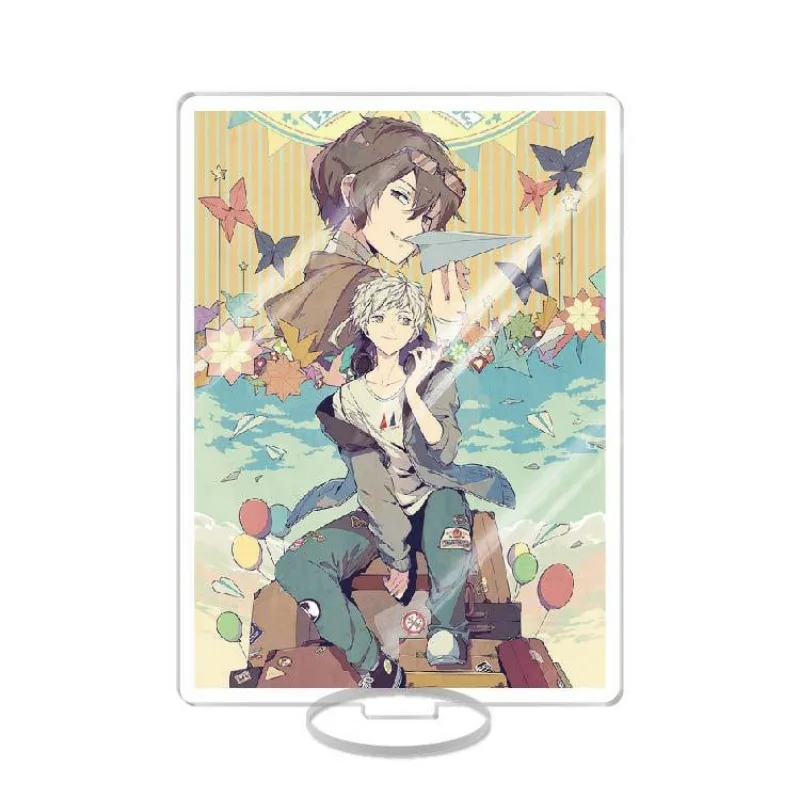 Stray Bungou Dogs 10th Anniversary Acrylic Stand Figure Anime Dazai Osamu Nakahara Chuuya Desktop Standing Plate Toys Gift 15CM