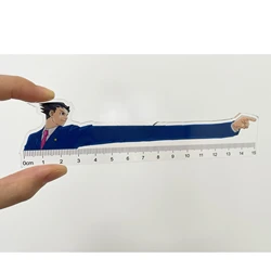 Anime Ace Attorney Phoenix Wright Cosplay Acrylic Straightedge Cartoon Ruler Study Stationery Birthday Xmas Gift