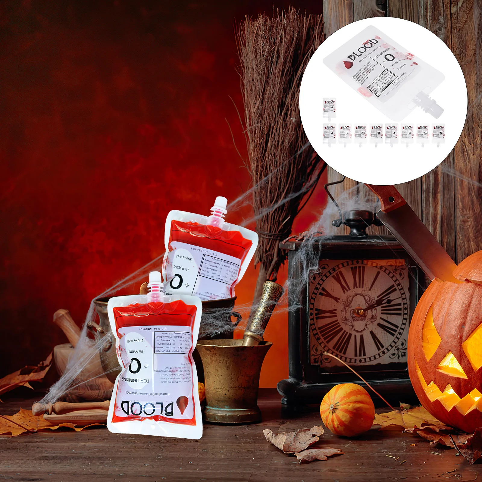 10 قطعة 150 مللي لمهرجان حفلة الهالوين تجمع كيس المشروبات الدعامة ديكور الحفلات #1