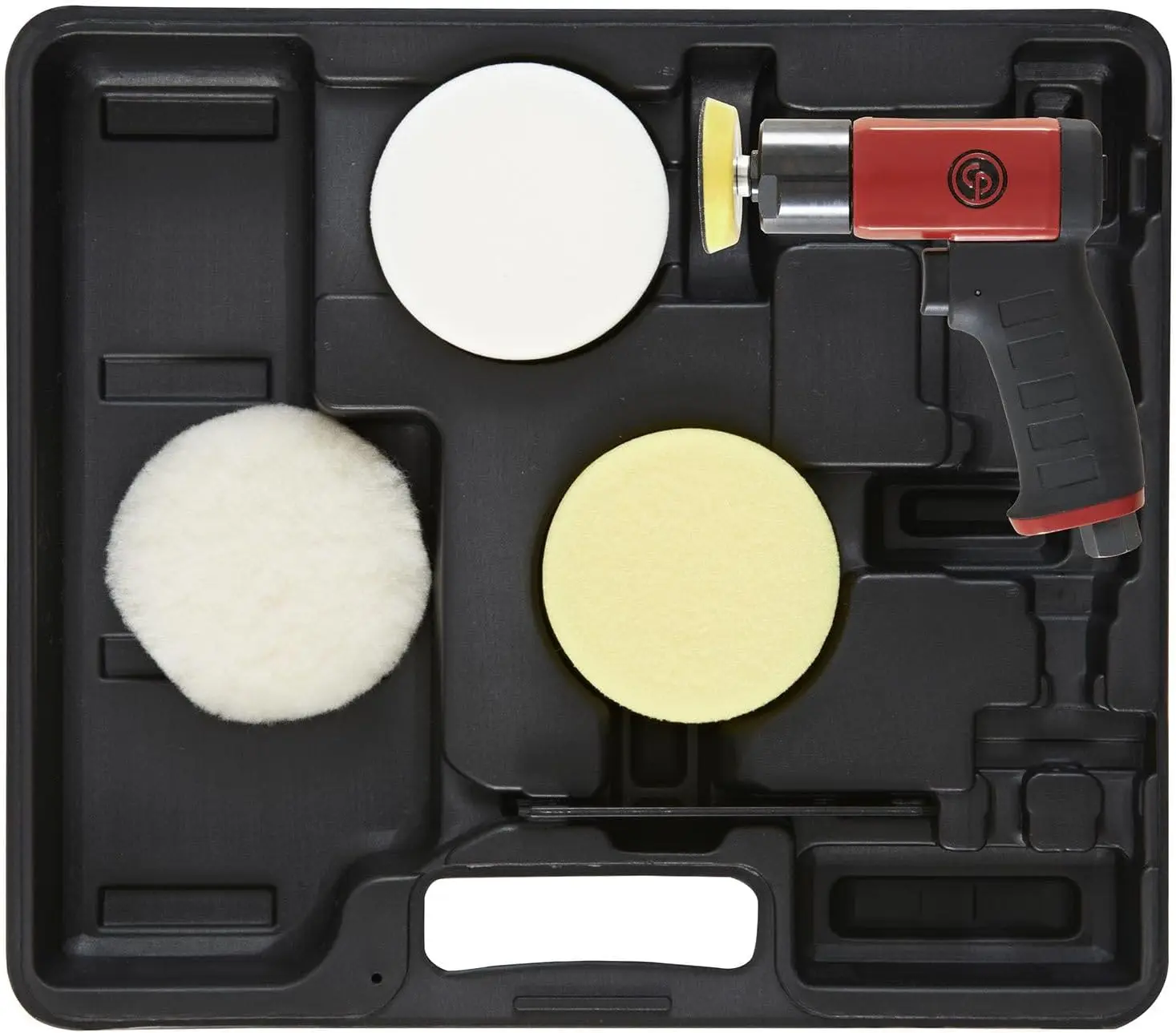 

Pneumatic CP7201P - Kit - 3 Inch (75 mm) Air Polisher, Pistol Handle, Hook & Loop - 2,500 RPM