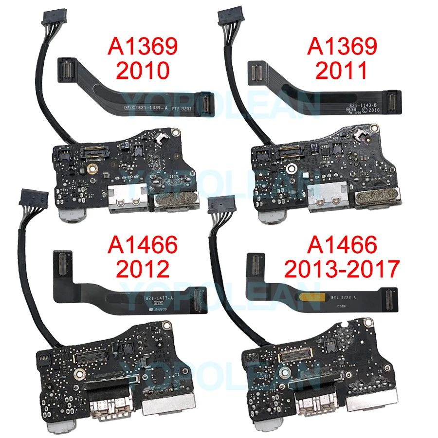 الأصلي I/O USB الصوت مجلس ل ماك بوك اير 13 "A1369 A1466 الطاقة DC جاك 2010 2011 2012 2013 2014 2015 2017 سنوات