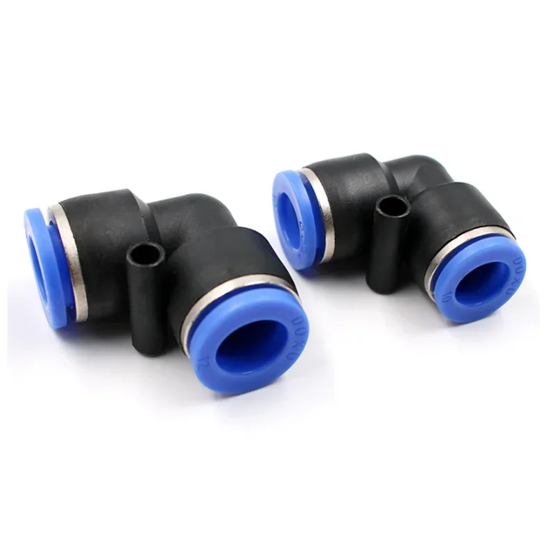 5/10 Uds. Conector de tubo neumático de aire OD 4mm 6mm 8mm 10mm 12mm 14mm 16mm T Y L I Tpye PV manguera de tubo de empuje conector rápido de