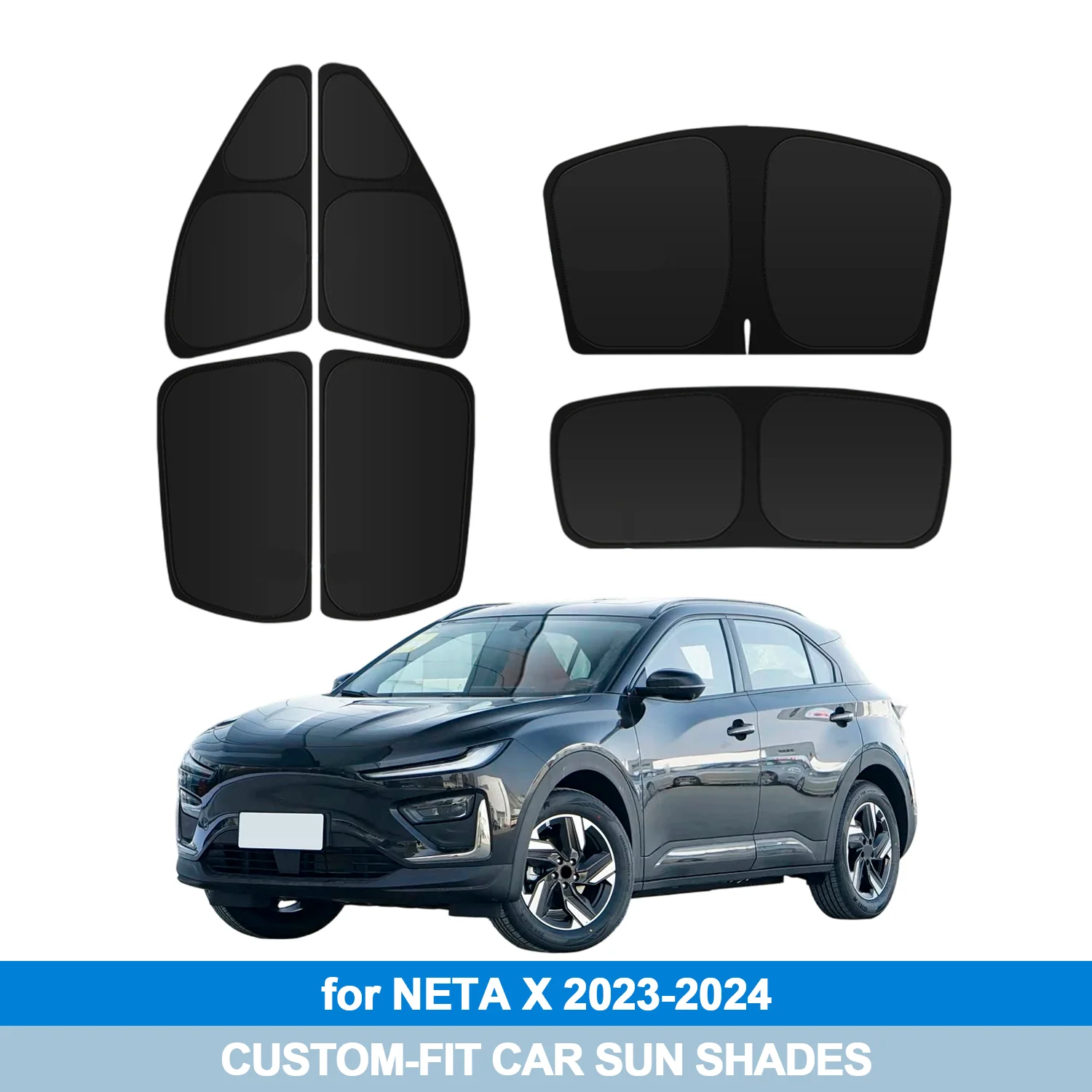 

For NETA X 2023-2024 Windshield Sun Shade Side Window Shades Cover Sun Visor Shield Privacy Protection