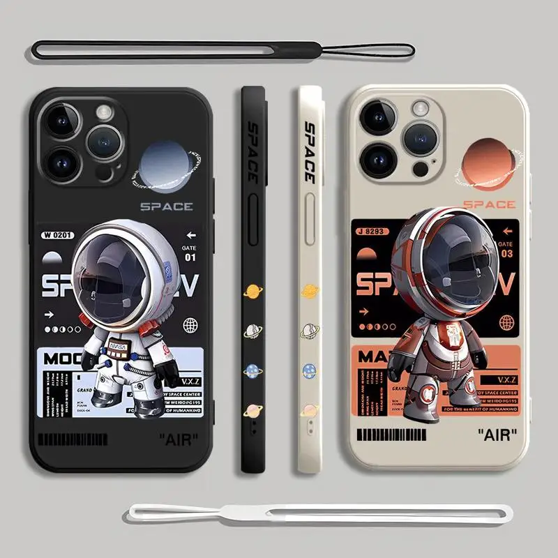 Luxury Space Astronaut Case for Xiaomi Poco F5 X3 NFC X3 Pro C40 M4 Pro X4Pro 5G X4NFC Silicone Cover Cases Soft