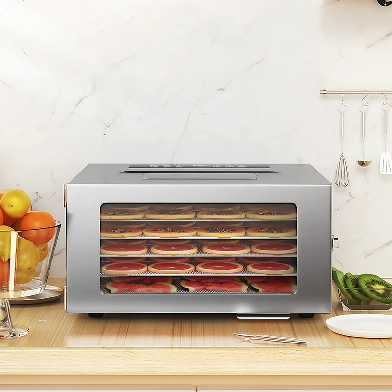 6-Tier High-Capacity Home Food Dehydrator, 220V Stainless Steel Fruit Dryer, DIY Pet Treats, Fruit, Vegetable, and Meat Dehydrat view 2