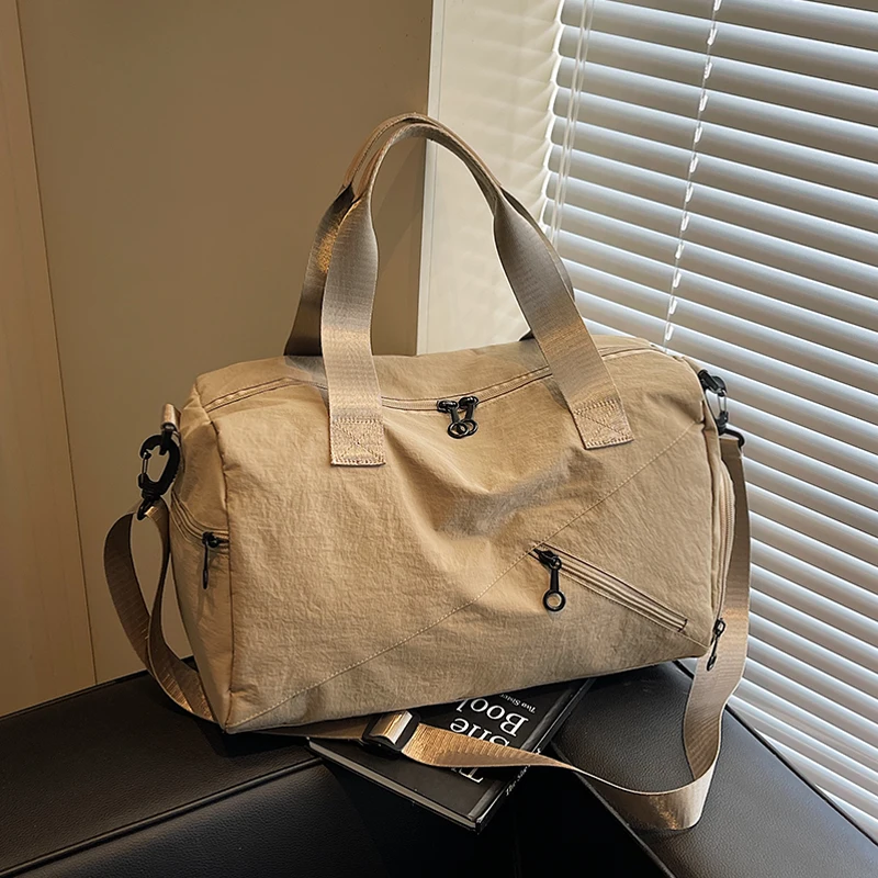 Bolsa de Fitn ligera de gran capacidad para mujer, bolsa de viaje portátil para entrenamiento deportivo, bolsa de almacenamiento impermeable para viaje