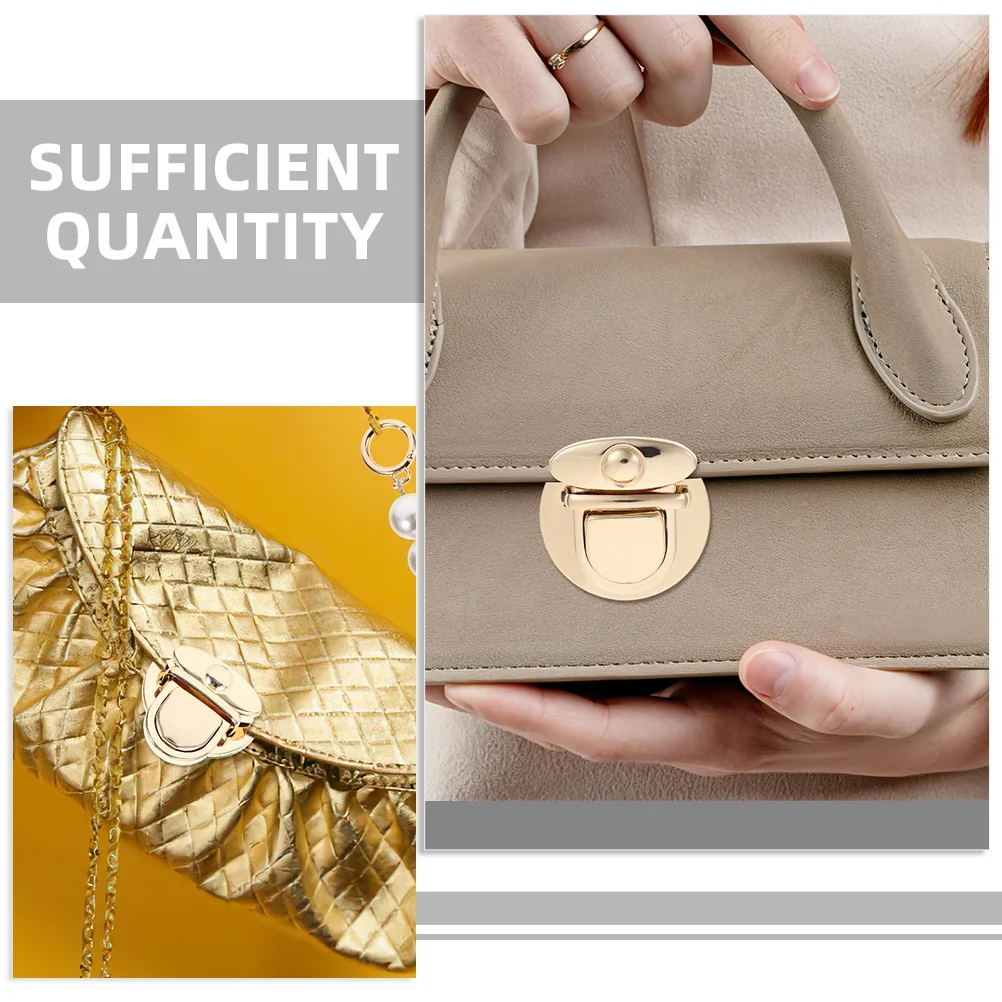 

10Pcs Iron Metal Press Lock for DIY Bag Buckle Purse Clasp Hardware Accessories Handbag Making Decorative Closure