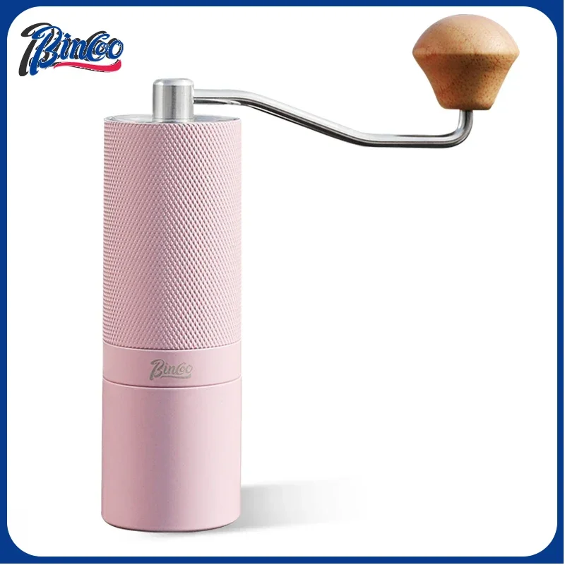 BINCOO  Manual Coffee Grinder, 6-Star Titanium Coated Burr Mill with 16 Adjustable Settings, Ideal Gift for Coffee Lovers