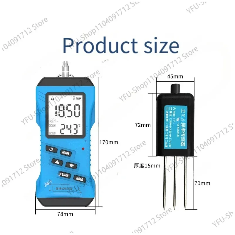 Portable soil multi-parameter rapid measurement platform nutrient temperature humidity