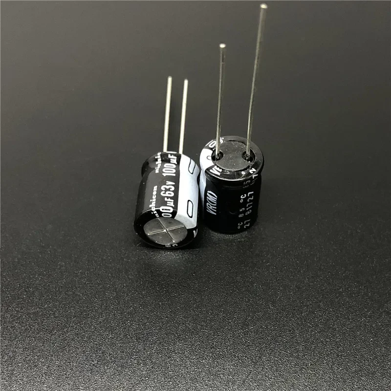 10pcs/100pcs 100uF 63V NICHICON VR Series 10x12.5mm 63V100uF Aluminum Electrolytic Capacitor