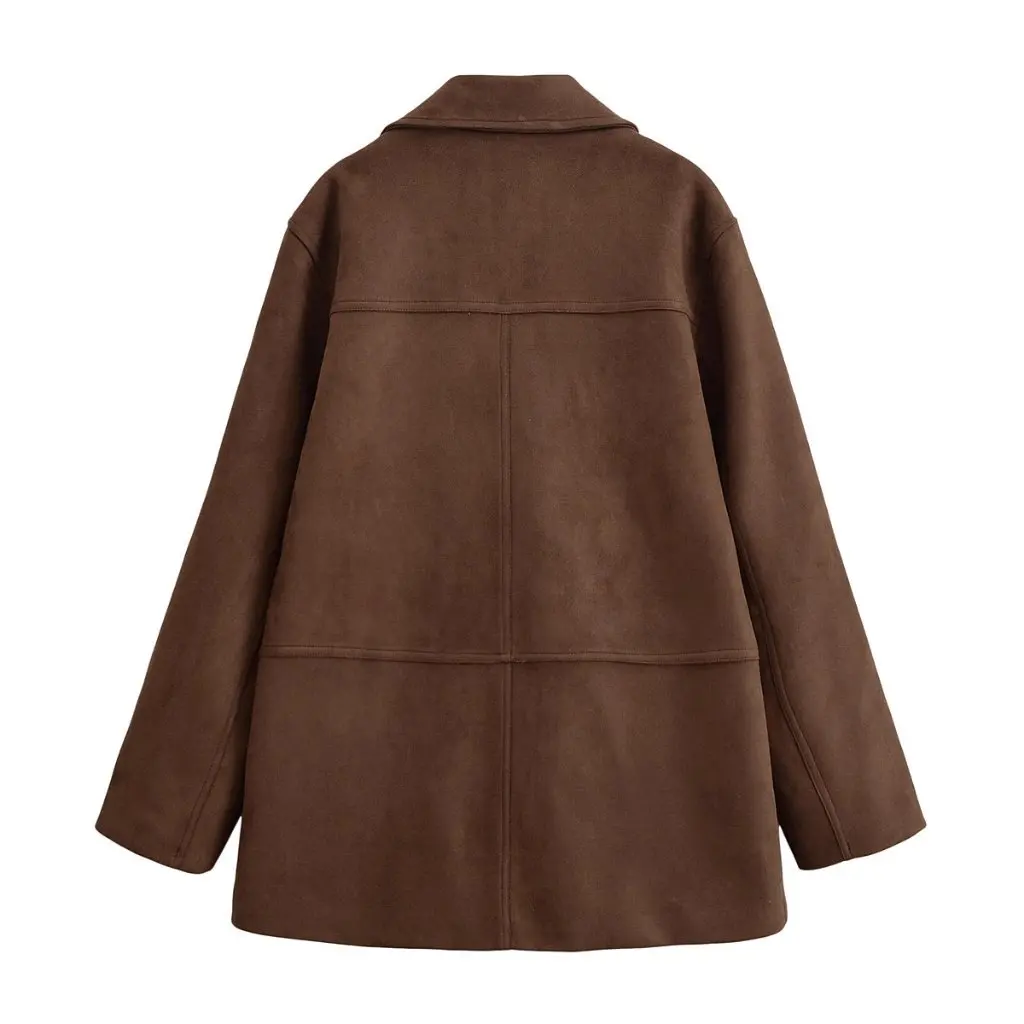 여성용 신상 가을 출퇴근 스웨이드 수트 재킷 패셔너블 캐주얼 아우터웨어 비즈니스 및 여행용