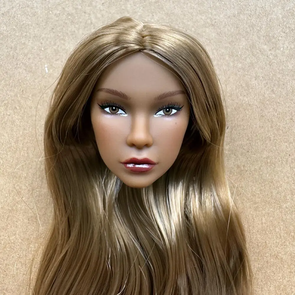 1/6 Maßstab Modellpuppenköpfe mit Maulwurfdetail, mehrfarbige Haaroptionen, braune, weiße, beige Hauttöne für Puppenbau-Sammlerstücke – Detail 20