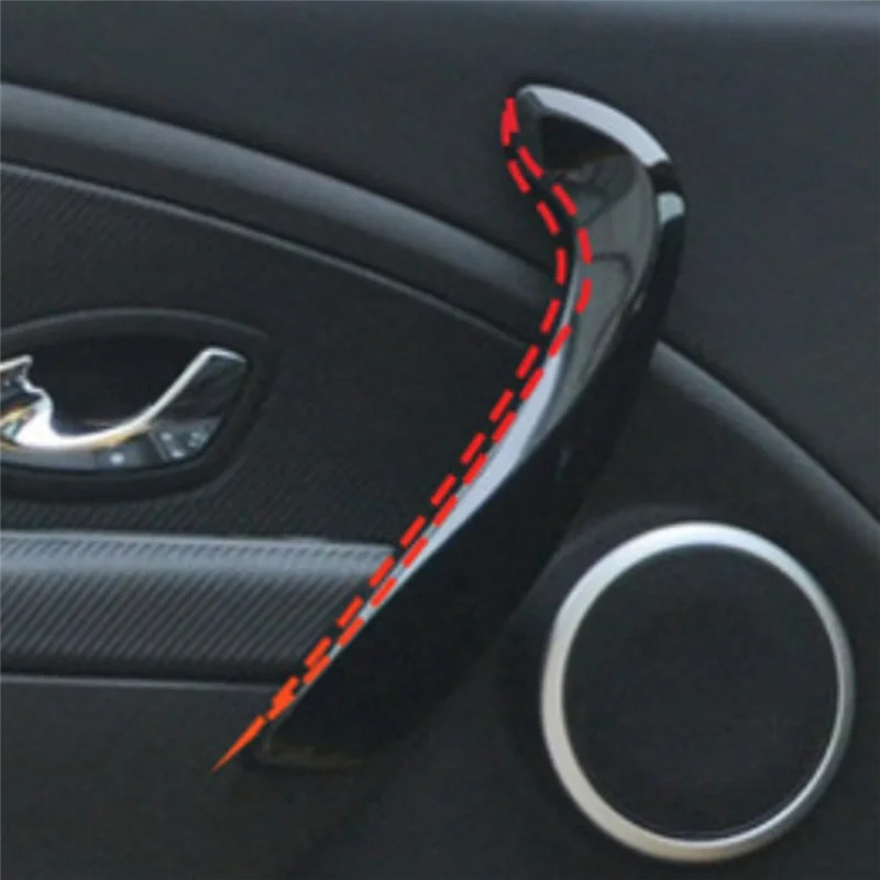 

NEW-Car Front Left Inner Door Handle For Renault Megane 3 2008-2016 Door Armrest Inner Side Bracket Replacement Carbon Fiber Pat