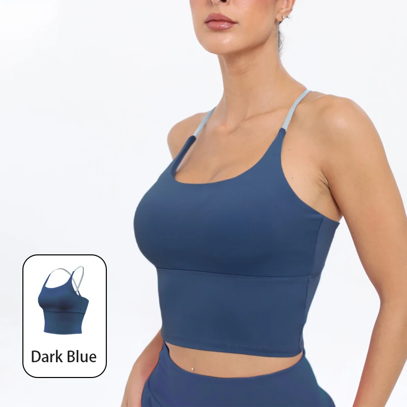 Damen 'Naked-Feel' Hochelastischer Sommer-Sport-BH - Lauf-Top Yoga & Fitness Camisole – Detail 9