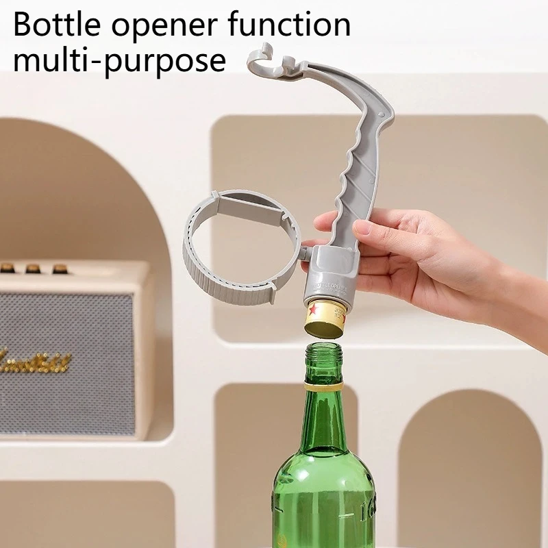 Adjustable Large Cola Bottle Handle with Lid Opener Multi Purpose Oil Jug Holder for Easy Pouring and Storage view 3