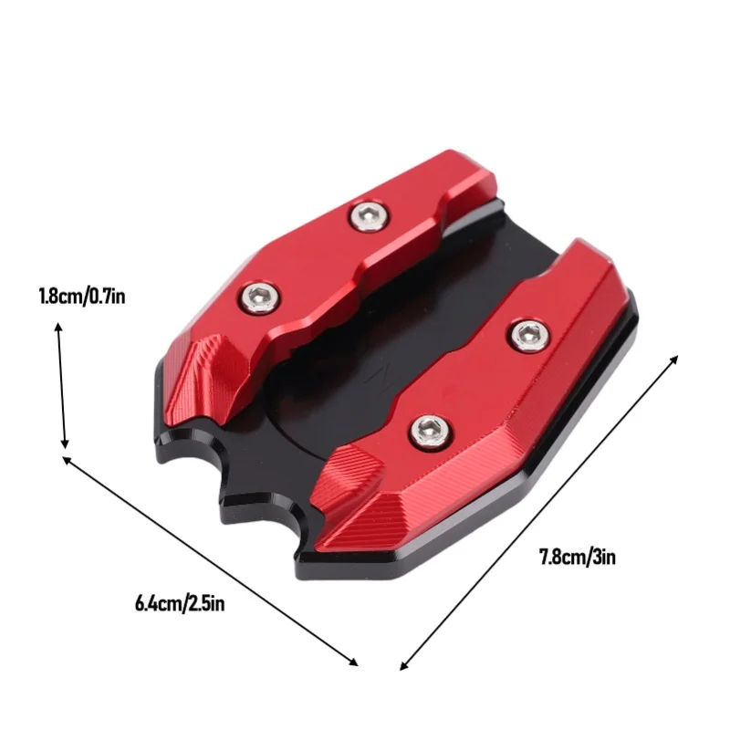 Motorcycle Kickstand Extension Plate CNC Aluminium Alloy Foot Side Parking Stand Extension Pad Replacement For Nmax155 Nmax125