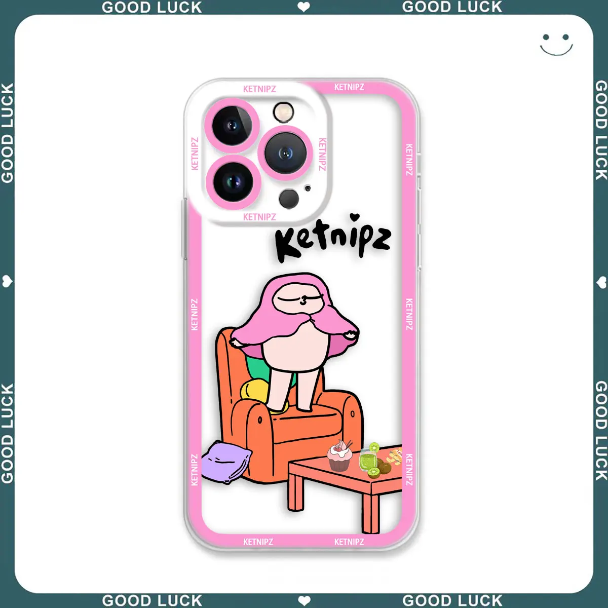 Cute Funny Cartoon ketnipz Angel Eyes Clear Phone Case For VIVO V21 V25 V27 V27E V29E Y15S Y17 Y20 Y22S Y35 Y50 Case Funda Shell