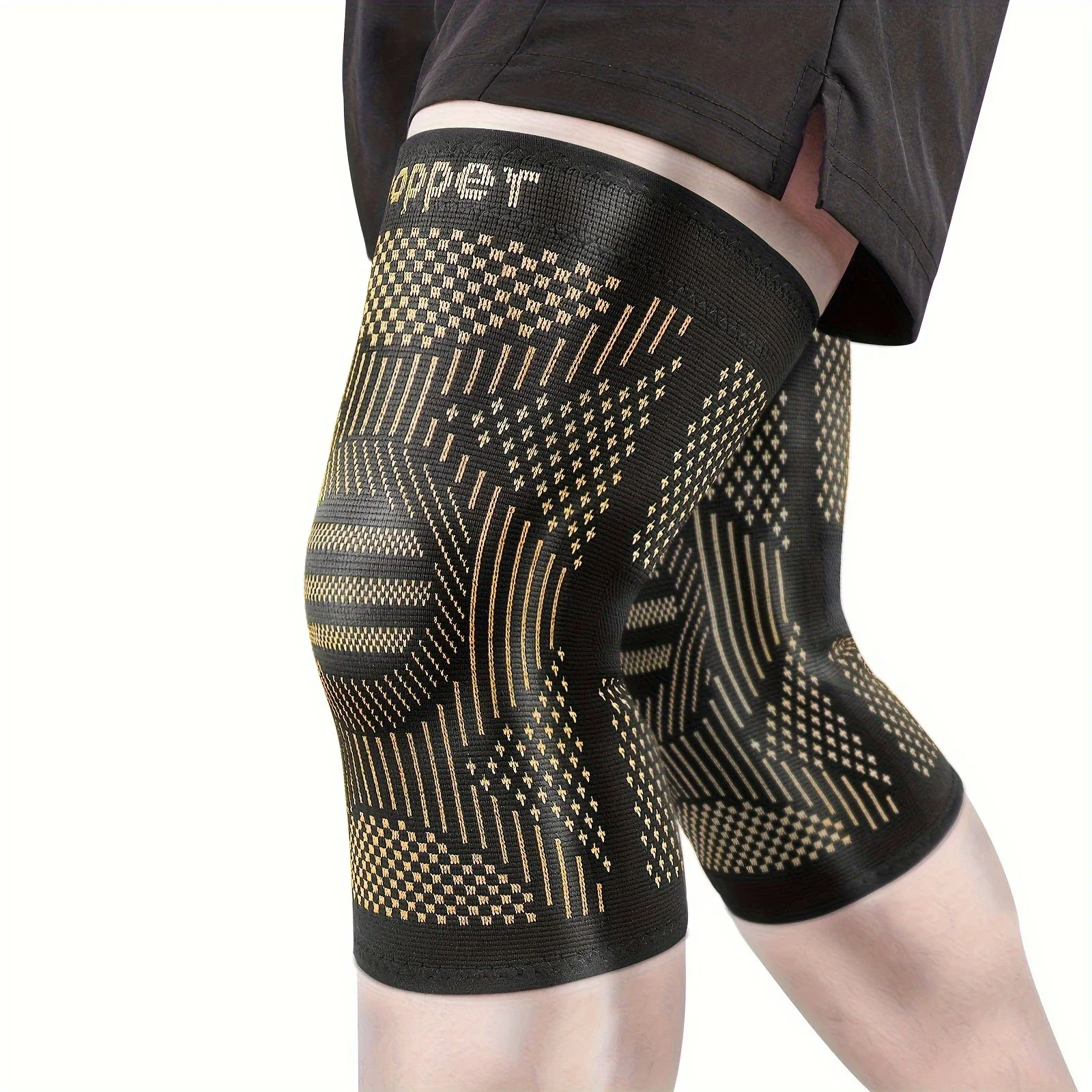 Шестерня, высокоэластичные противоскользящие наколенники со скакалкой, спортивные наколенники, защита колена для баскетбола и верховой езды