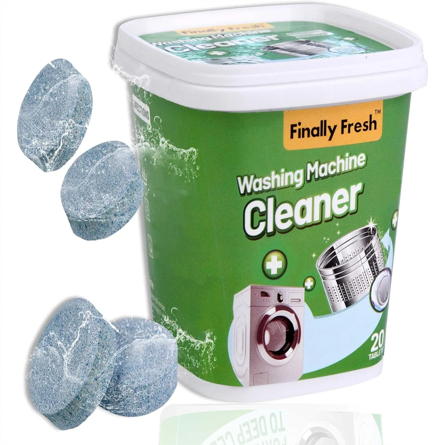 

Washing Machine Cleaner 20 Packs for Front Loaders & Top Loaders, Washer Tablets with Regular Maintenance