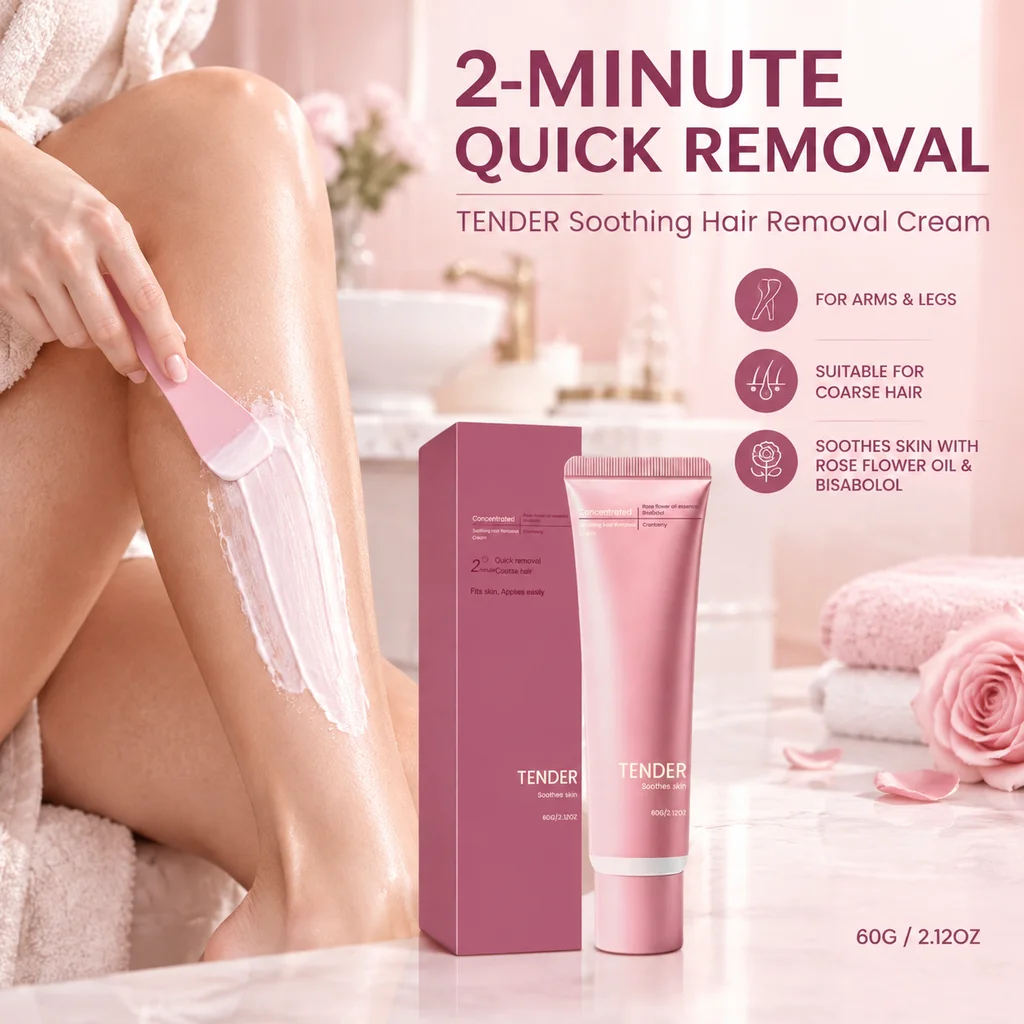 Gentle Hair Removal Cream Soothing Smoothing Body Legs Arms Underarms Sensitive Skin Friendly Depilatory Cream For Women Wen 60g