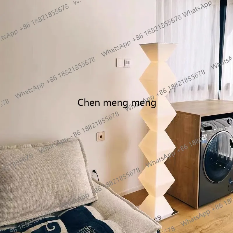 Living room floor lamp next to sofa cream wind decoration light luxury room bedroom atmosphere