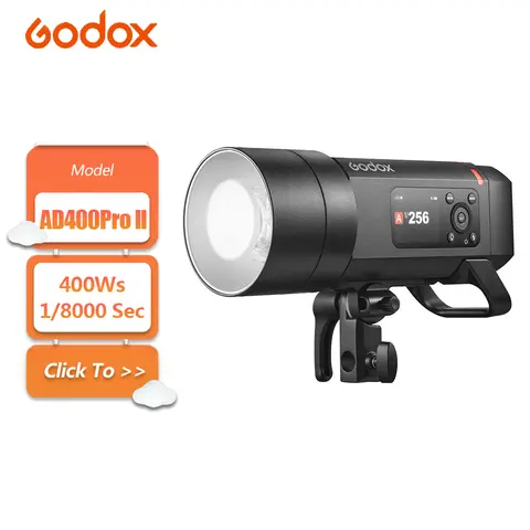 Godox AD400Pro II GN72 One-Tap Sync Flash 30W Bi-Color Modeling Lamp with 2.4 GHz Wireless X System Ultra-Fast Freeze Mode