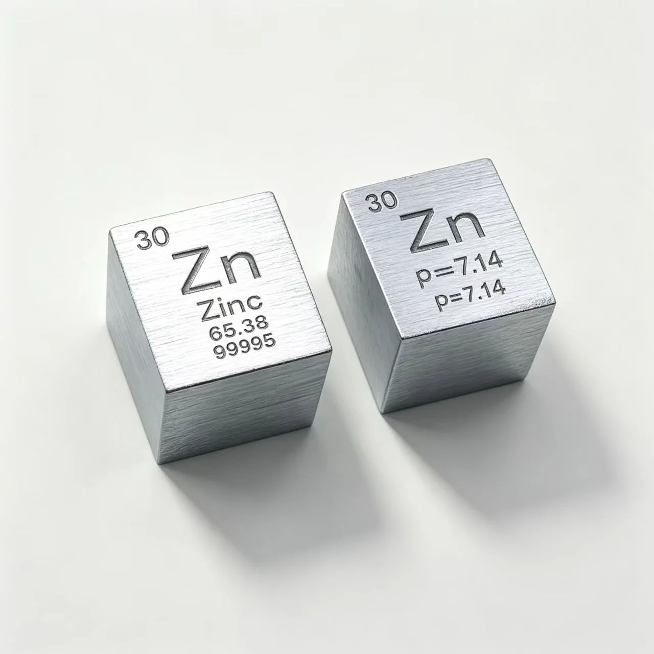 Metal Zinc 10mm Periodic Table Cube Zn 99.995% Zinc Element Collection for Science And Education