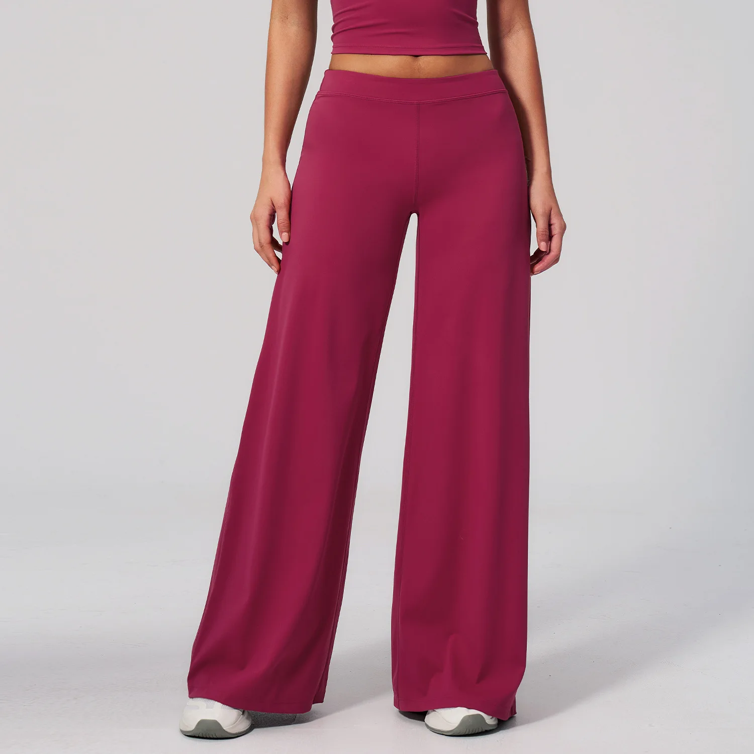 Womens Straight Leg Pants High Waisted Wide Leg Yoga Pants Breathable Loose Baggy Sweatpants for Gym Running Casual Bell-bottoms