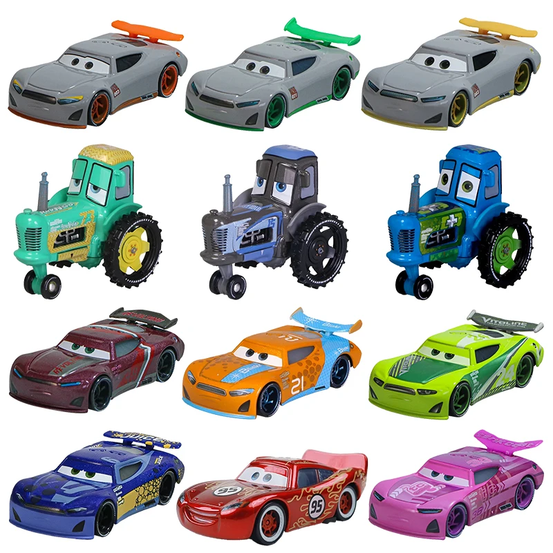 Disney Pixar Cars 1 2 3 Lightning McQueen Dinoco Jackson Storm Alloy Metal Model Cars Toys 1:55 Boy Children Birthday Gift