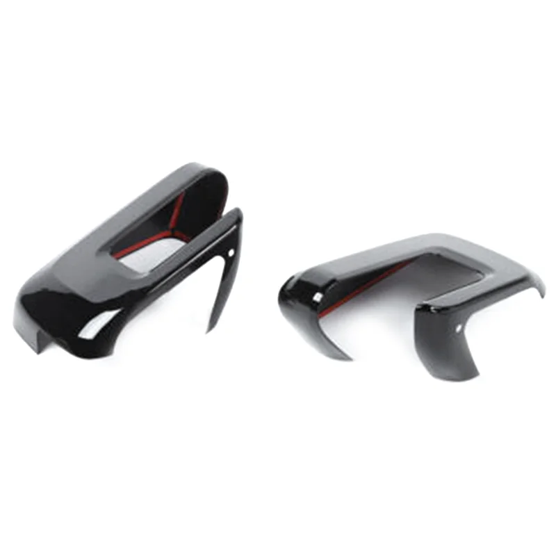 

AU28-1Pair Front Side Rearview Mirror Caps Cover Decoration Trim Cover For Ford F150 F-150 2021 2022 Bright Black