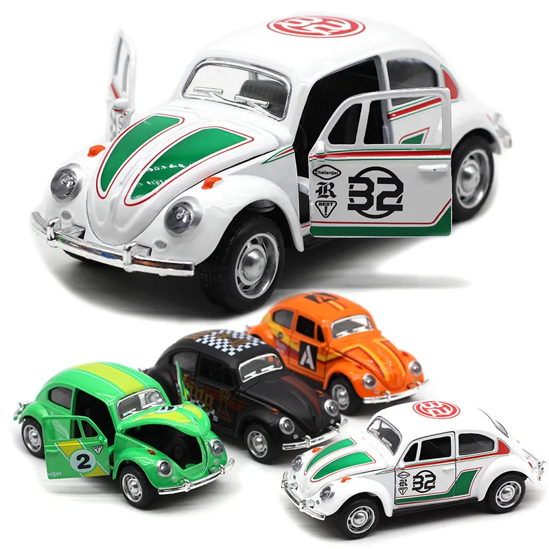 1:32 Käfer Legierung Auto Modell Beschichtung Racing Oldtimer Modell Metall Oldtimer Spielzeugauto mit Startfunktion Kindergeschenk