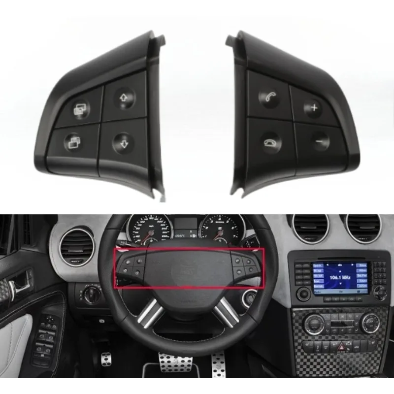 For Mercedes-Benz W164 W245 W251 GL350 ML350 R280 B180 B200 B300 Steering Wheel Switch Control Buttons 1 Pair Pack