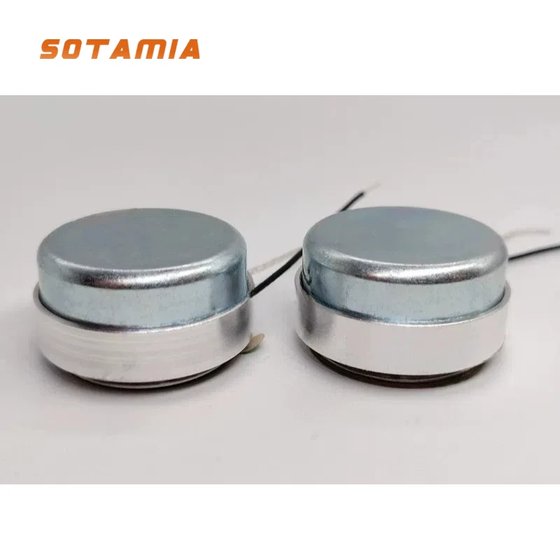 SOTAMIA 2Pcs 30mm Resonance Vibration Speaker 4 8 Ohm 10W Cylindrical Flat Panel Audio Guitar Vibration Speaker DIY Head Massage