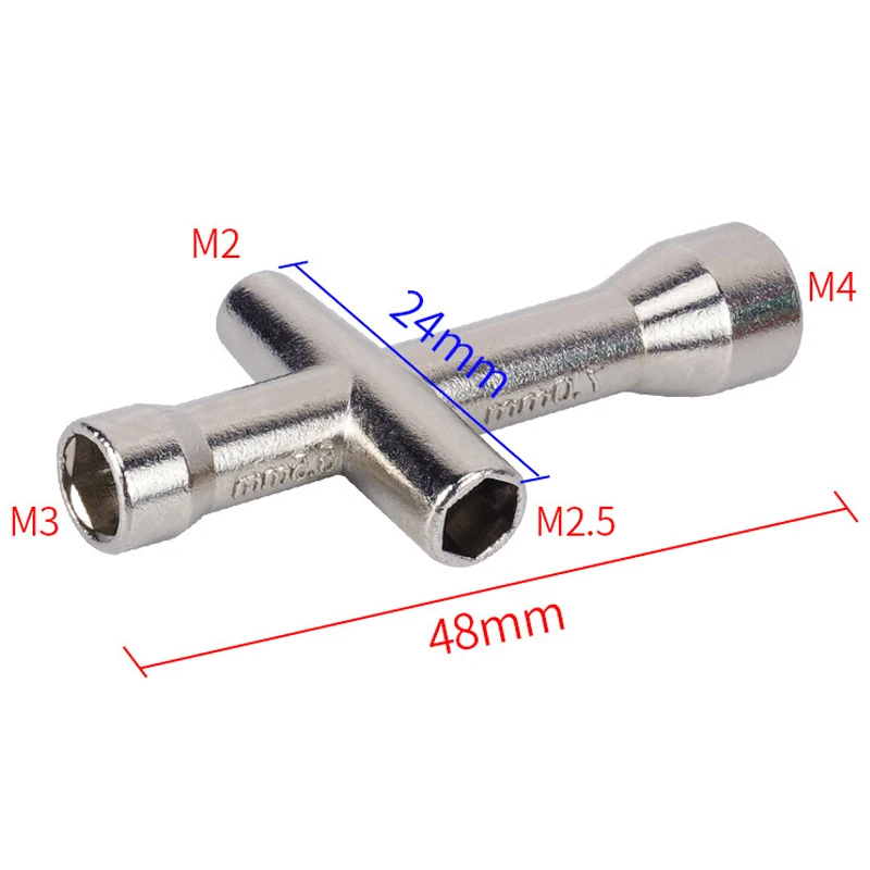 Mini Cross Wrench Sleeve M2 M2.5 M3 M4 Screw Nut Tool 3D Printer Nozzle Tools Model Car Hand Maintenance Accessories