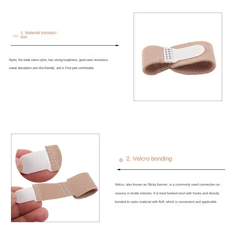 20 Stuks Teen Vinger Stijltang Hamer Tape Hallux Valgus Corrector Bandage Teen Separator Spalk Wraps Voetverzorging Levert Tool