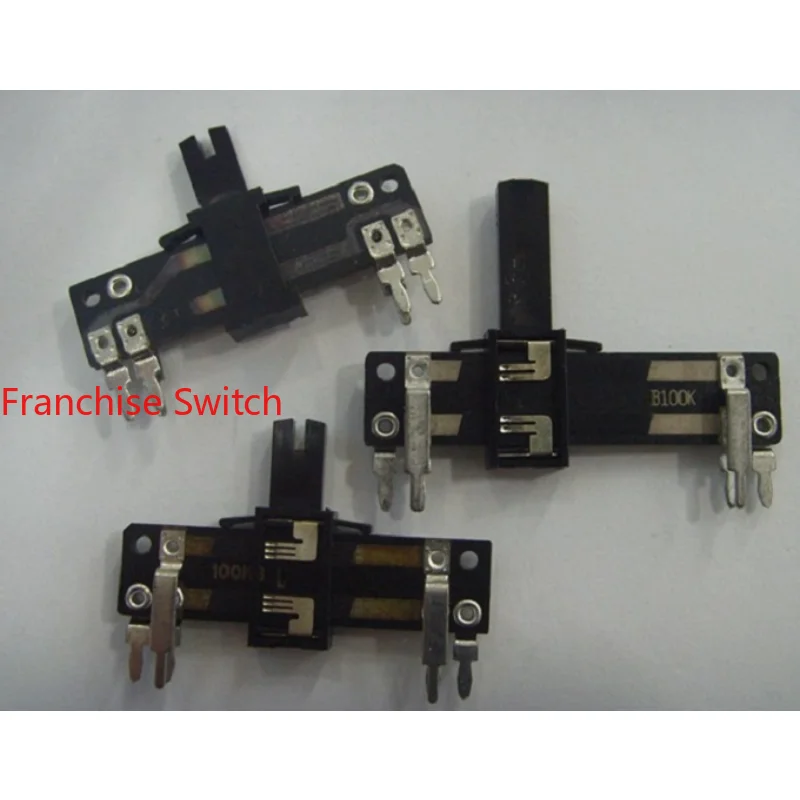 10PCS Direct Sliding Plastic  Potentiometer 3.5cm 4cm Duplex B100K Volume Switch