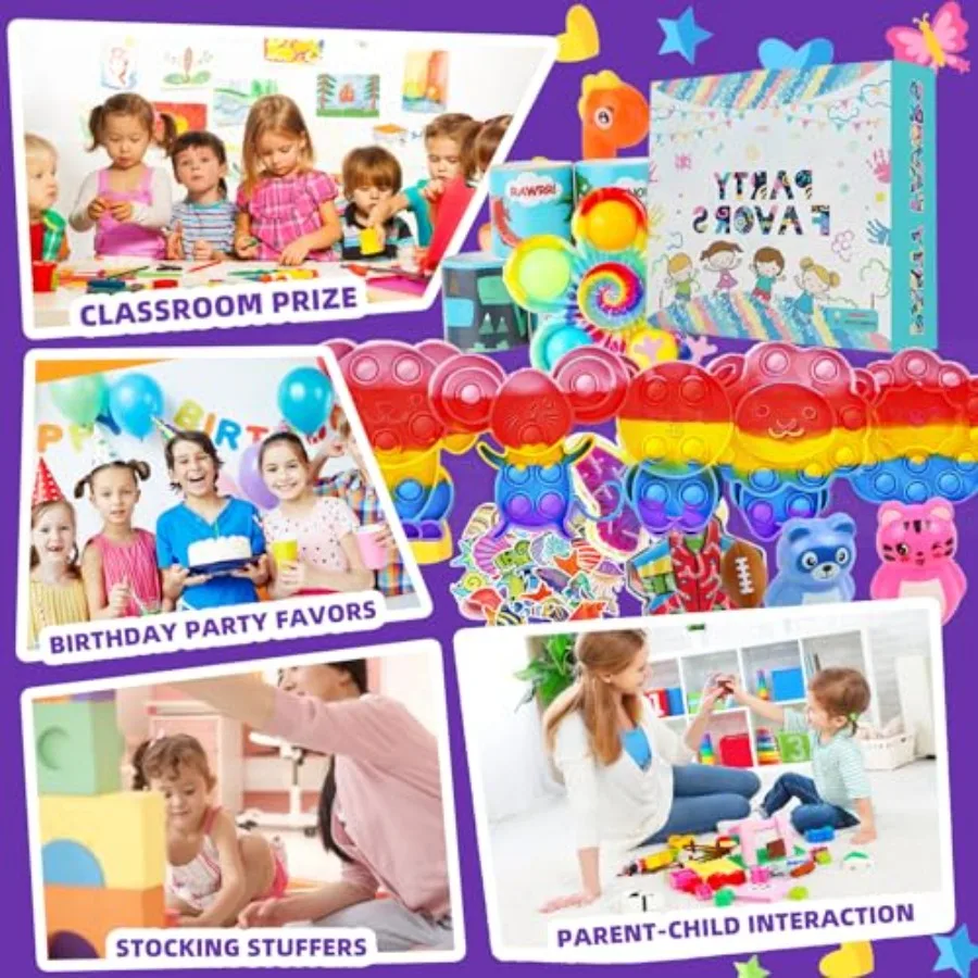 Quality Assurance 000Pcs Bulk Party Favors for,Fidget Toys Pack, Stocking Stuffers, Treasure Box Chest, Birthday Party, Classro view 6