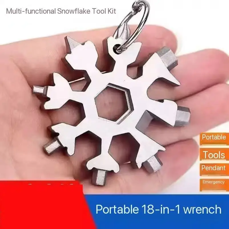 متعددة الوظائف ندفة الثلج وجع المفاتيح المحمولة سداسية سميكة الكربون الصلب مثمنة أداة مفتاح ربط صغيرة عالمية