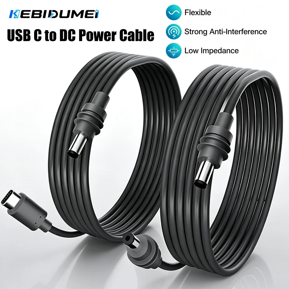 KEBIDUMEI 20V 100W Type-C to DC Cable Fast Charging Power Cord For Starlink Mini Outdoor RV Camping Power Supply